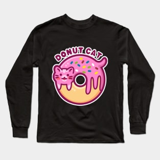 Donut cat, Cat dount, sweet cat Long Sleeve T-Shirt